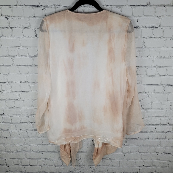 Goa Sheer Long Sleeve Waterfall Cardigan - Picture 3 of 10